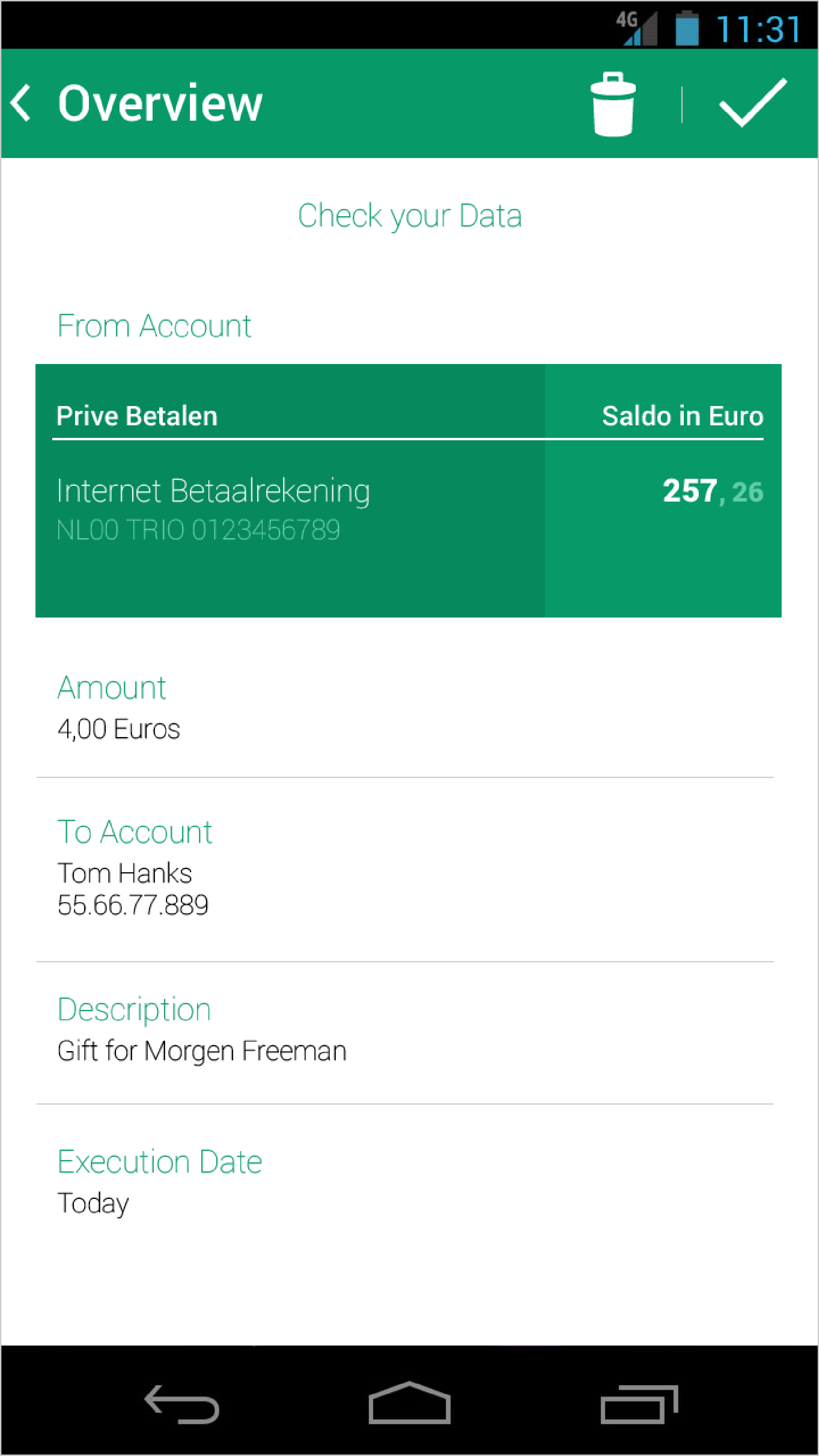 banking app
